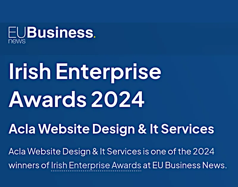 EU business award winners  ACLA website design and IT services